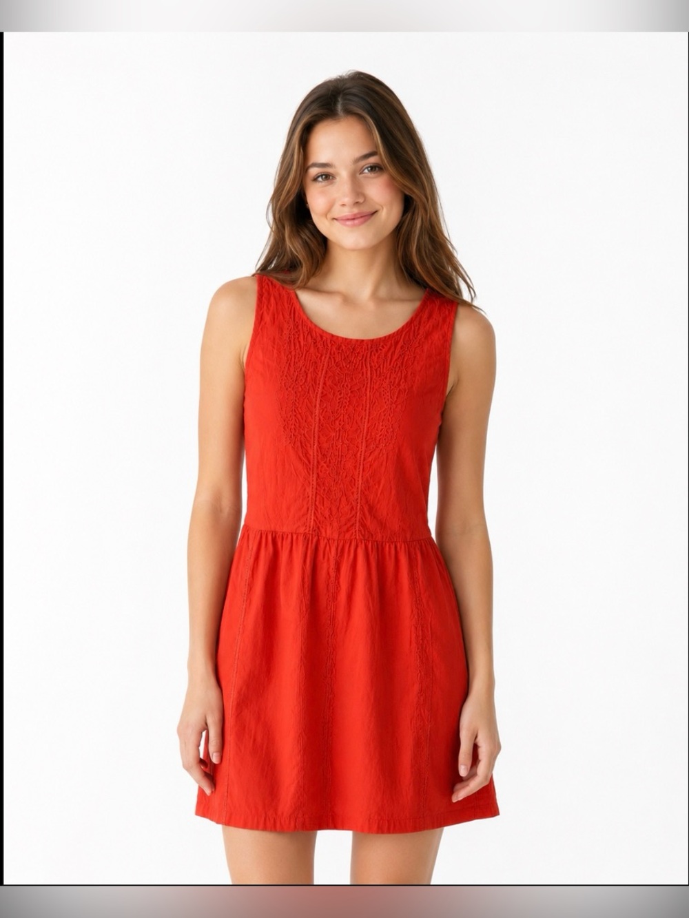 GAP Coral Eyelet Summer Dress Size 2